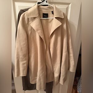 Theory Wool and Cashmere coat. 
Oat color. True to size.